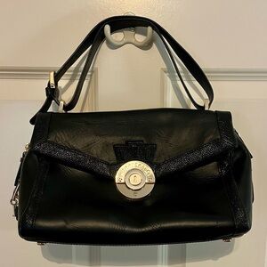 Henri Bendel Black Leather Hand Bag
